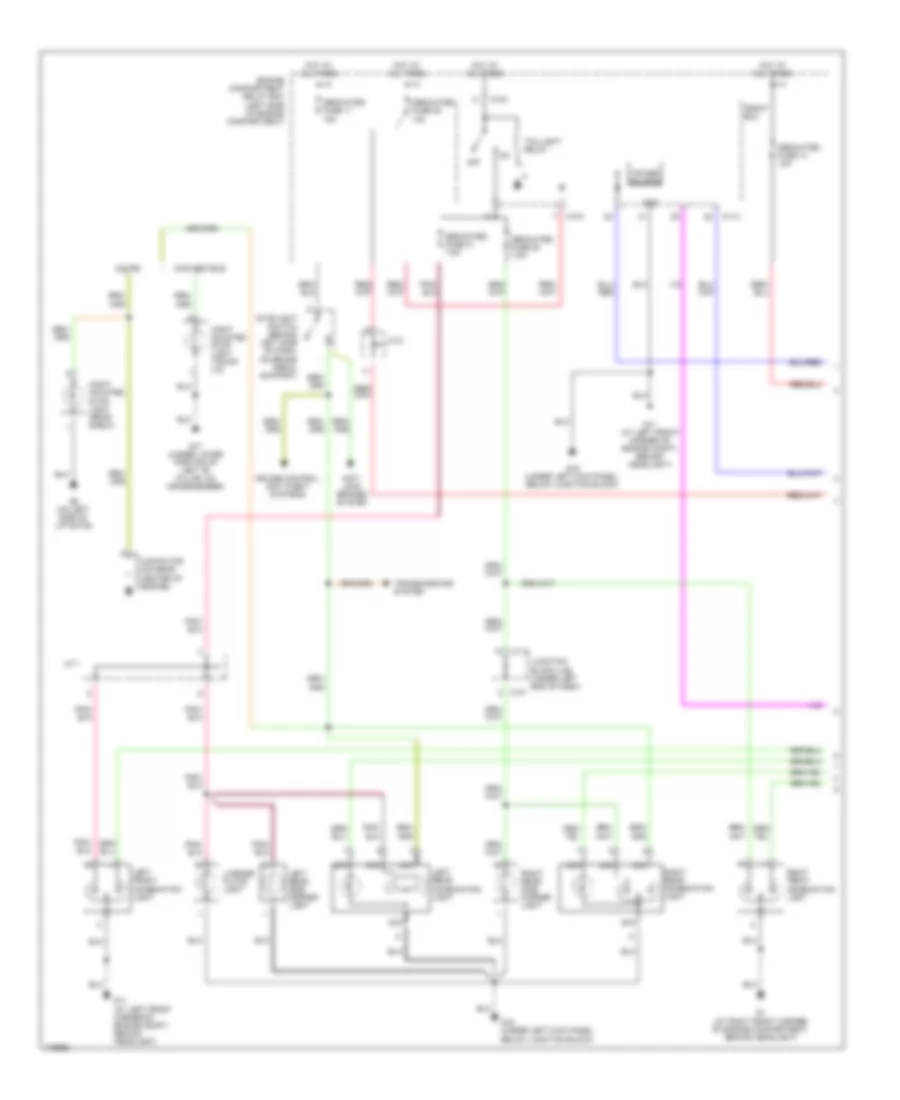 Exterior Lamps Wiring Diagram (1 of 2) for Mitsubishi Eclipse GS 2003