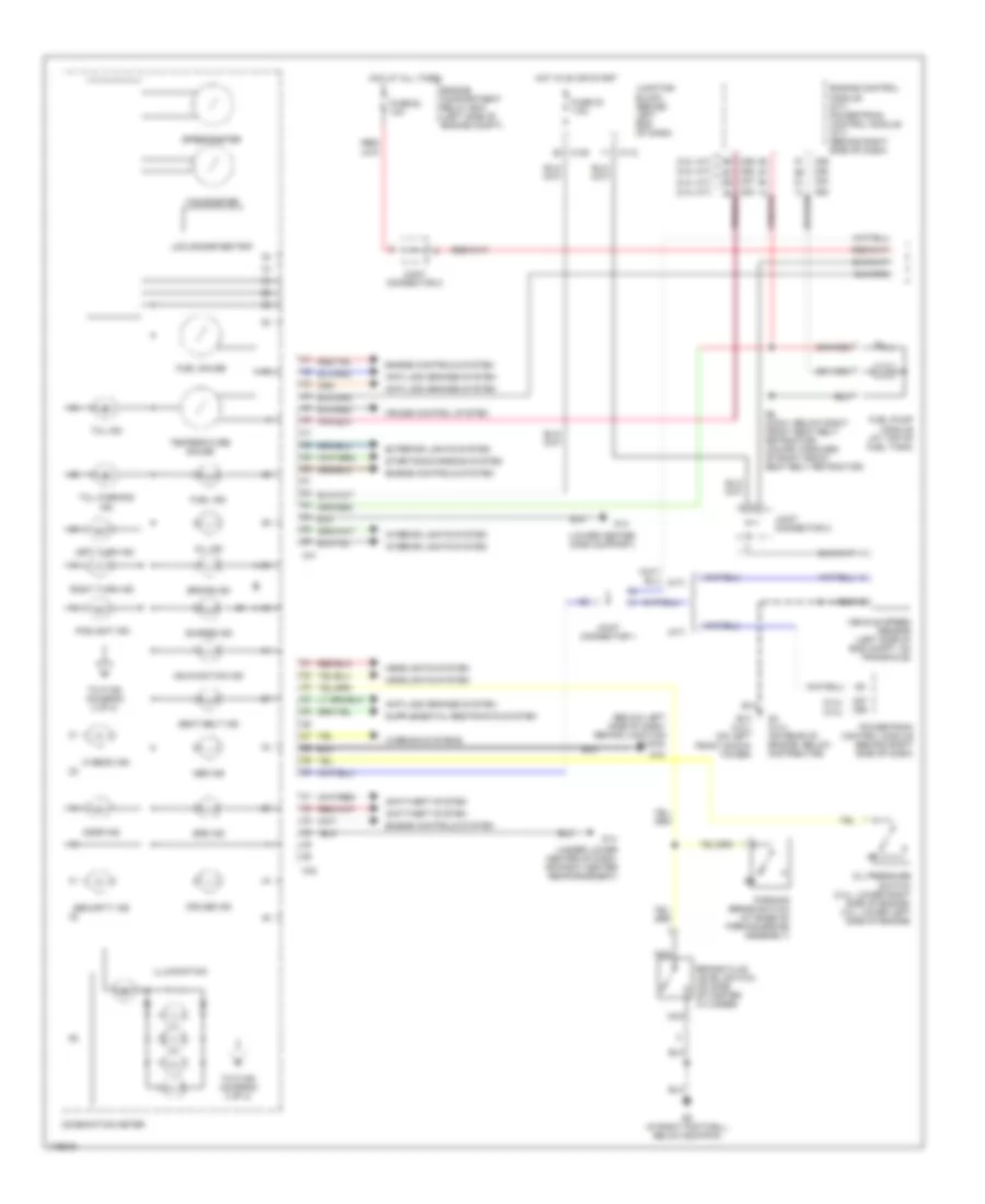 Instrument Cluster Wiring Diagram 1 of 2 for Mitsubishi Eclipse GS 2003