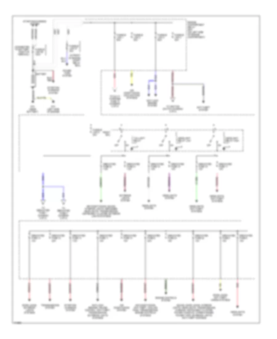 Power Distribution Wiring Diagram 1 of 2 for Mitsubishi Eclipse GS 2003