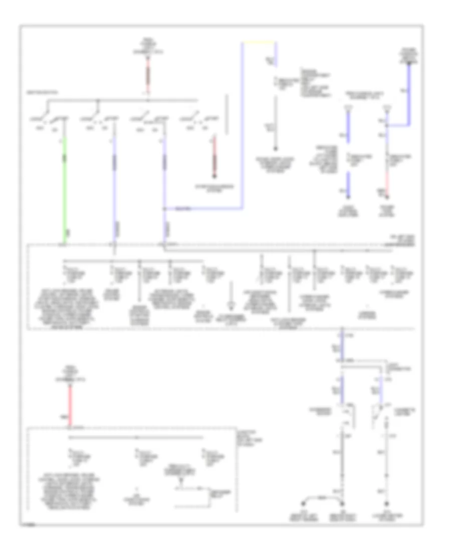 Power Distribution Wiring Diagram (2 of 2) for Mitsubishi Eclipse GS 2003