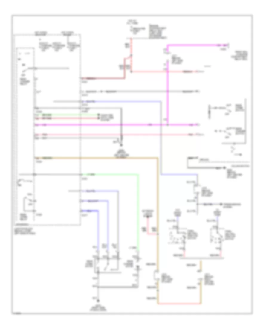 Электросхема заднего стеклоочистителя и омывателя стекла для Mitsubishi Montero XLS 2001