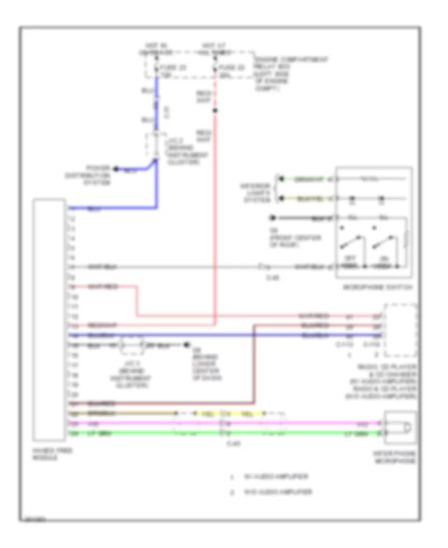 Hands Free Module Wiring Diagram for Mitsubishi Endeavor LS 2011