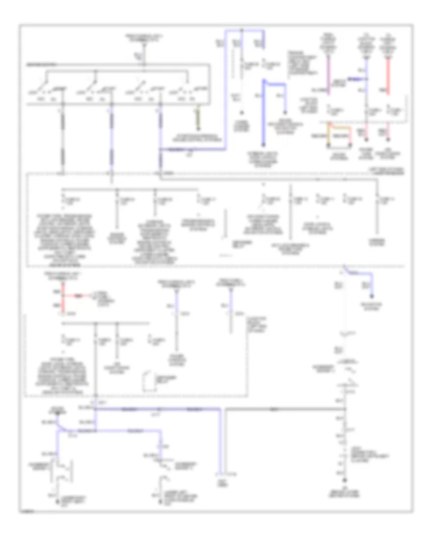 Power Distribution Wiring Diagram 2 of 2 for Mitsubishi Endeavor LS 2011