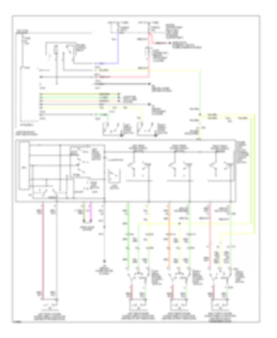 Power Windows Wiring Diagram for Mitsubishi Endeavor LS 2011