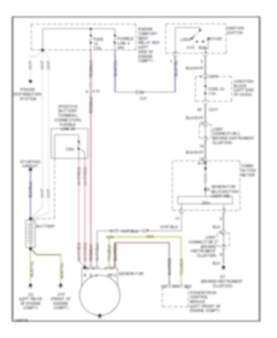 Charging Wiring Diagram for Mitsubishi Endeavor LS 2011