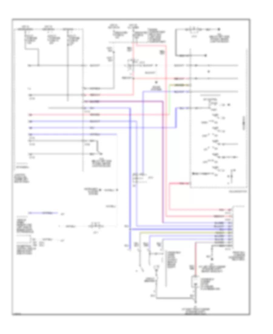 Электросхема передних стеклоочистителей дворников и омывателя лобового стекла для Mitsubishi Eclipse GT 2003