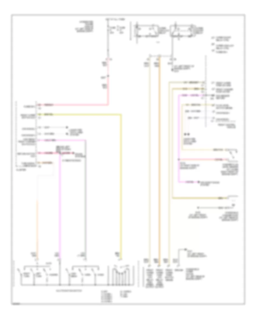 Электросхема стеклоочистителя, дворников и омывателя для Mitsubishi Raider LS 2006