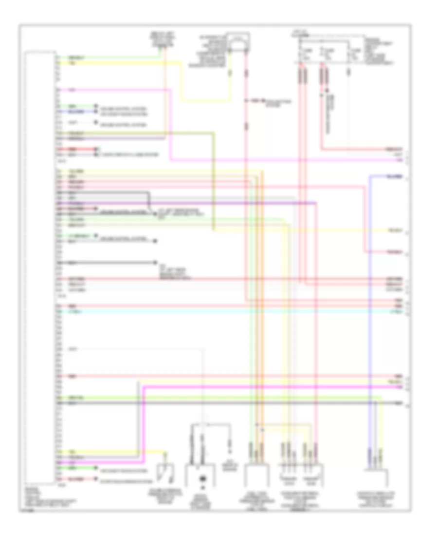 3.8L, Engine Performance Wiring Diagram, MT (1 of 4) for Mitsubishi Eclipse GS 2007