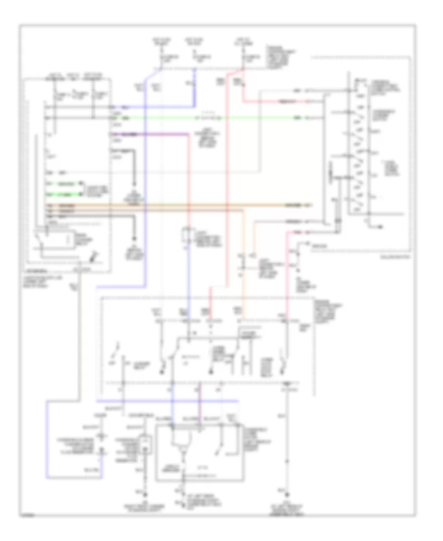 Электросхема передних стеклоочистителей дворников и омывателя лобового стекла для Mitsubishi Eclipse GS 2007