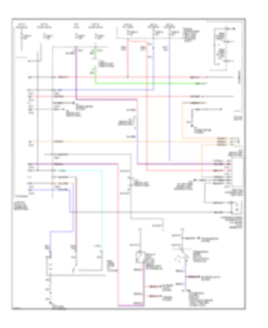 Электросхема заднего стеклоочистителя дворника и омывателя для Mitsubishi Eclipse GS 2007