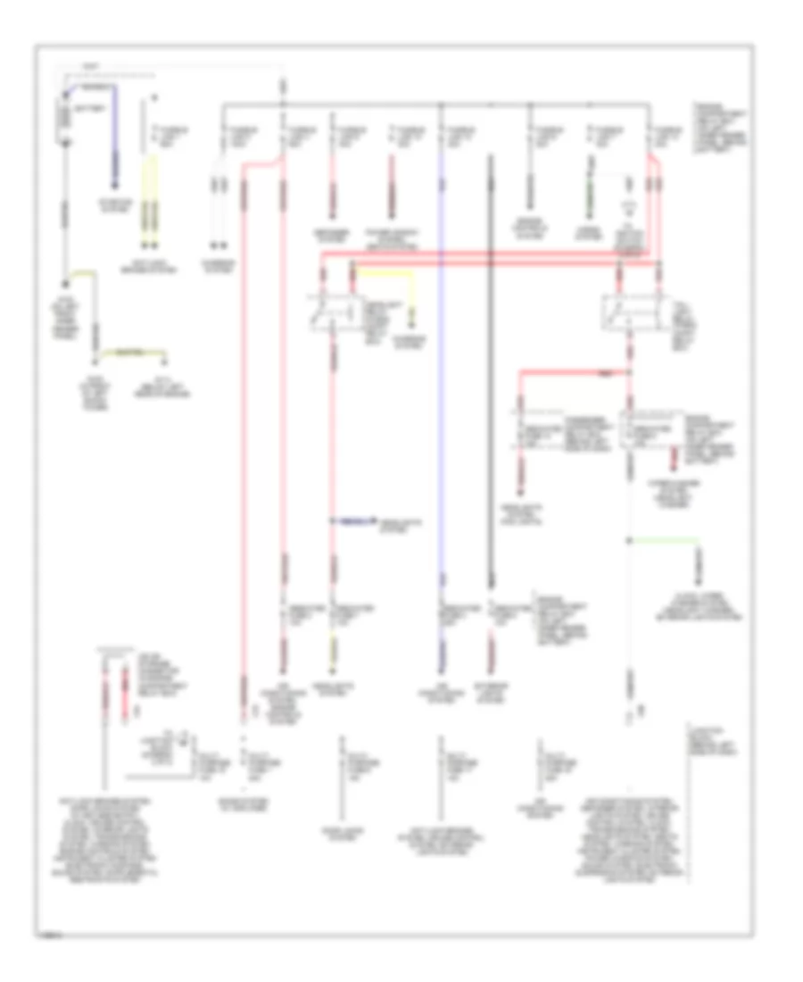 Power Distribution Wiring Diagram 1 of 2 for Mitsubishi Montero 1998