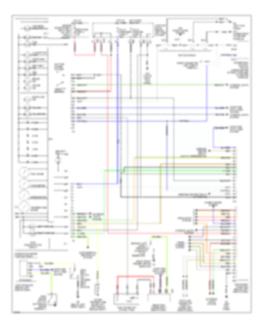 Instrument Cluster Wiring Diagram, Up Level for Mitsubishi Diamante VR-X 2002