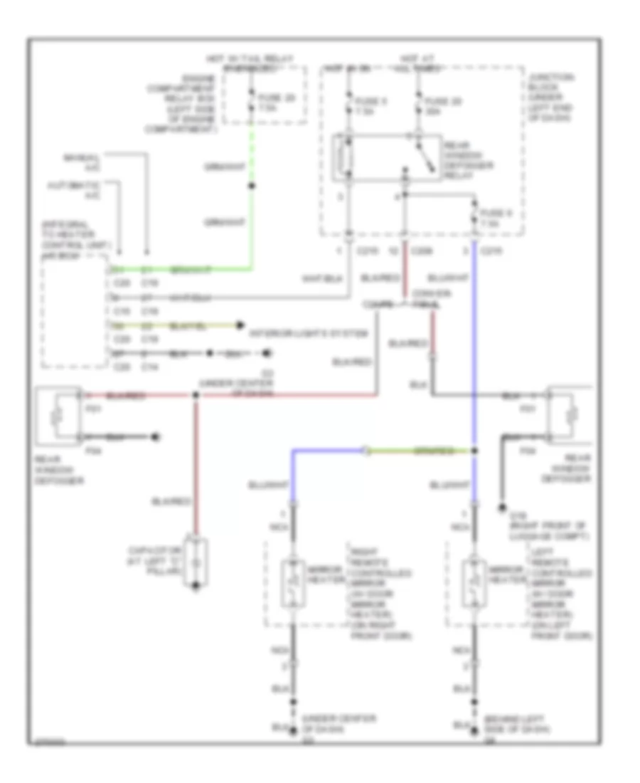 Defoggers Wiring Diagram for Mitsubishi Eclipse GT 2007