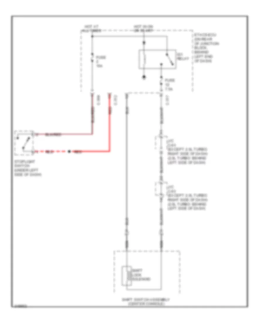 Shift Interlock Wiring Diagram Except Evolution CVT for Mitsubishi Lancer DE 2011