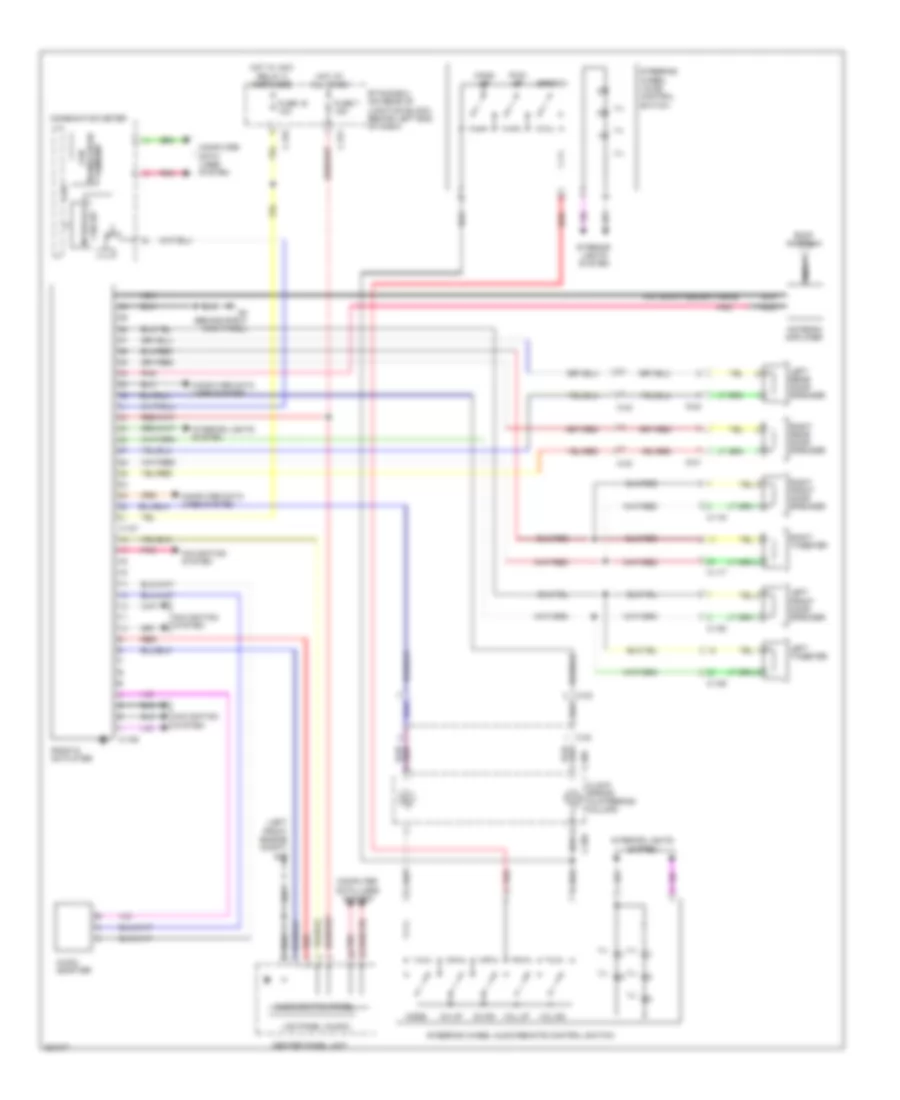 Radio Wiring Diagram, Evolution without Multi-Communication System without Amplifier for Mitsubishi Lancer DE 2011