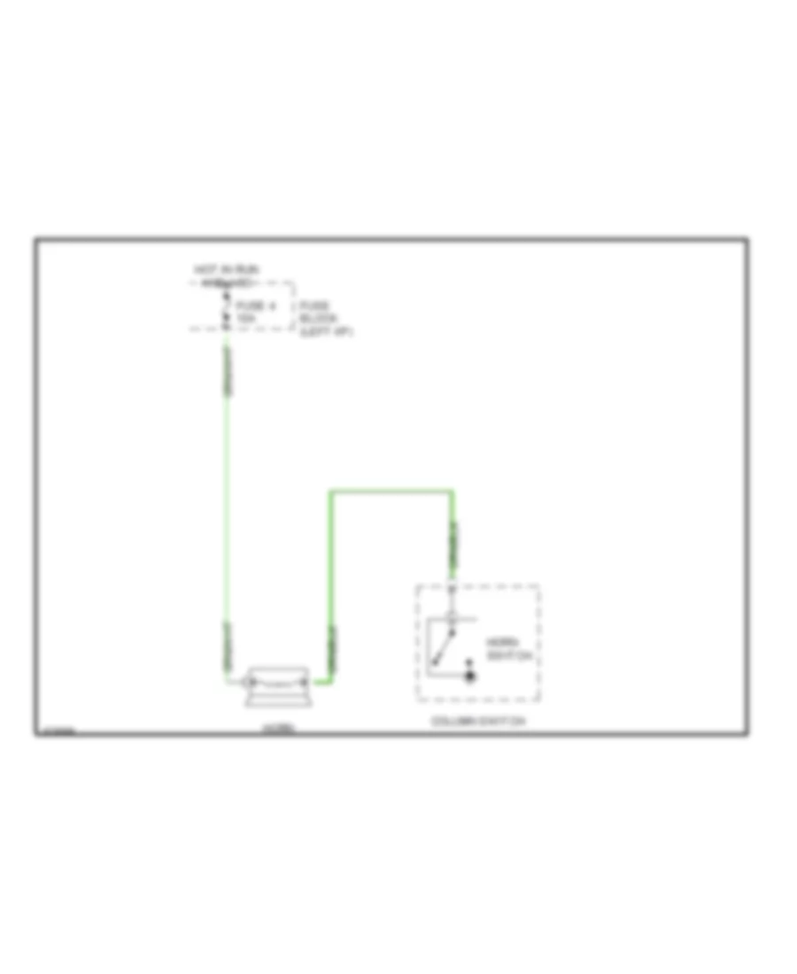 Horn Wiring Diagram for Mitsubishi Pickup Mighty Max 1994