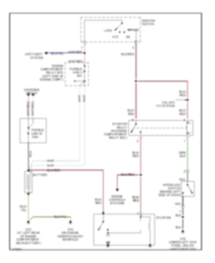 Starting Wiring Diagram, MT for Mitsubishi Eclipse Spyder GS 2003
