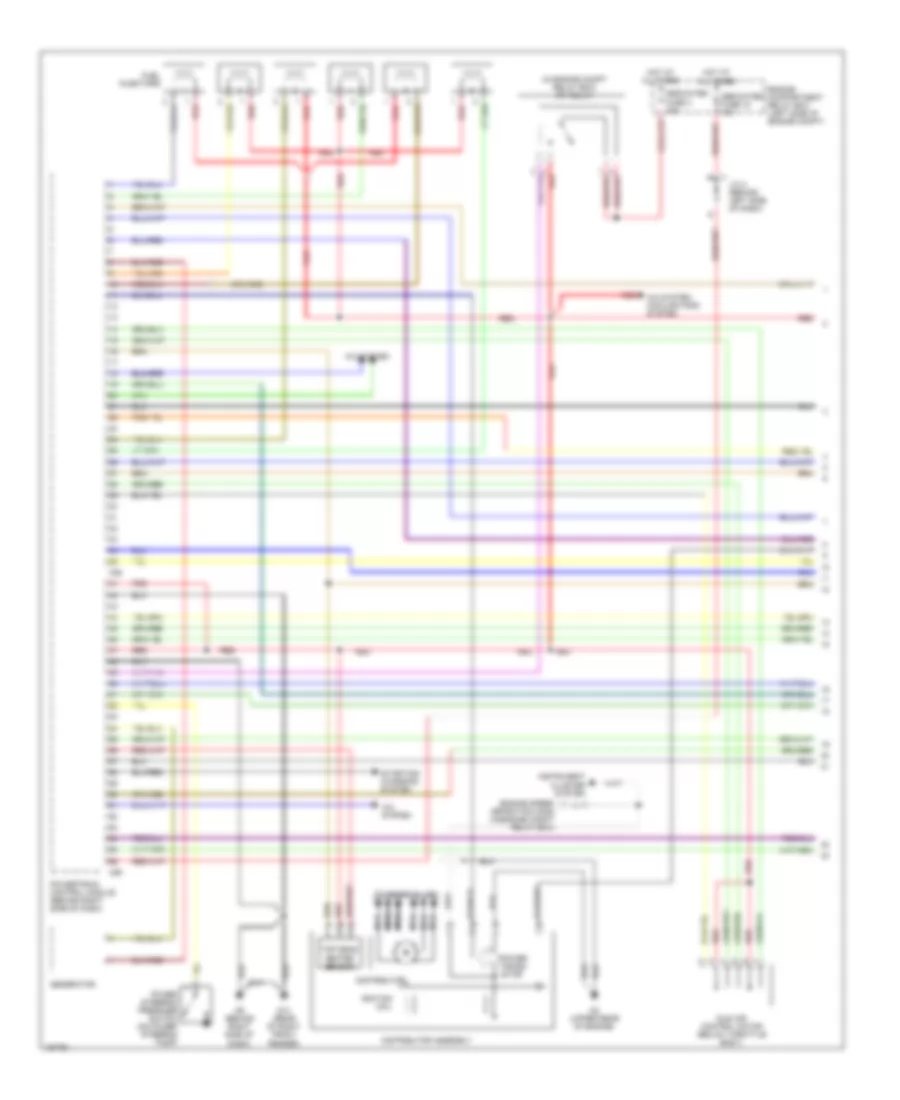 3.0L, Engine Performance Wiring Diagram, with AT (1 of 4) for Mitsubishi Eclipse GS 2002