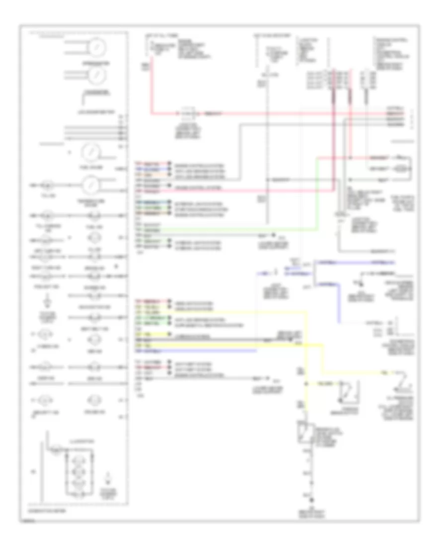 Instrument Cluster Wiring Diagram 1 of 2 for Mitsubishi Eclipse GS 2002
