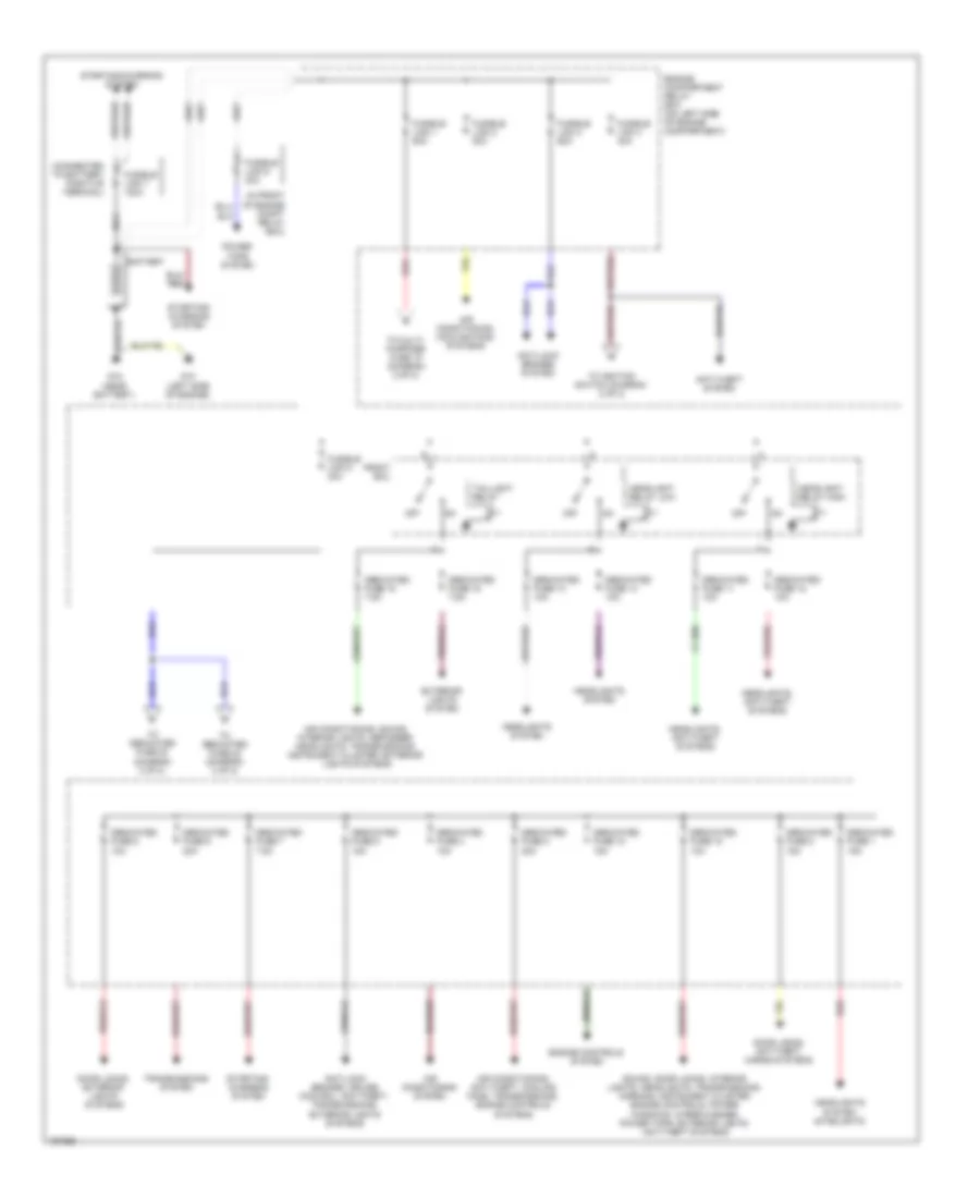 Power Distribution Wiring Diagram 1 of 2 for Mitsubishi Eclipse GS 2002