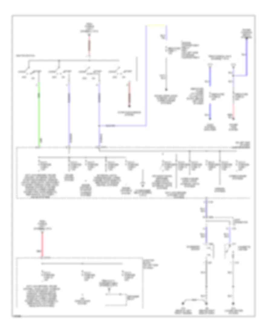 Power Distribution Wiring Diagram 2 of 2 for Mitsubishi Eclipse GS 2002