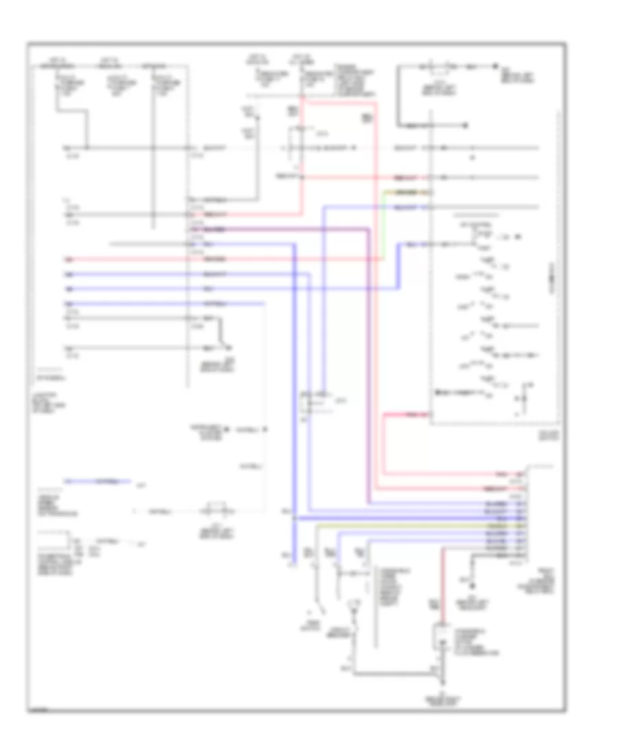 Электросхема передних стеклоочистителей дворников и омывателя лобового стекла для Mitsubishi Eclipse GS 2002