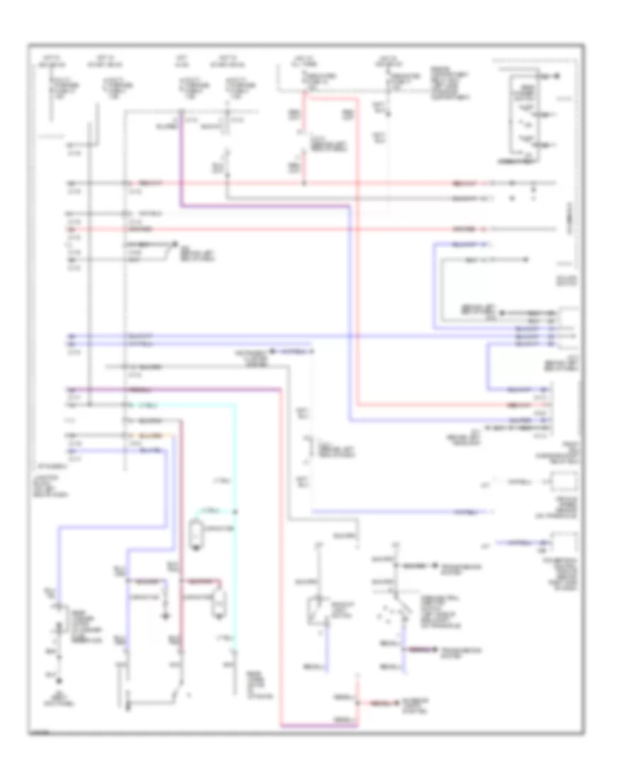 Электросхема заднего стеклоочистителя дворника и омывателя для Mitsubishi Eclipse GS 2002
