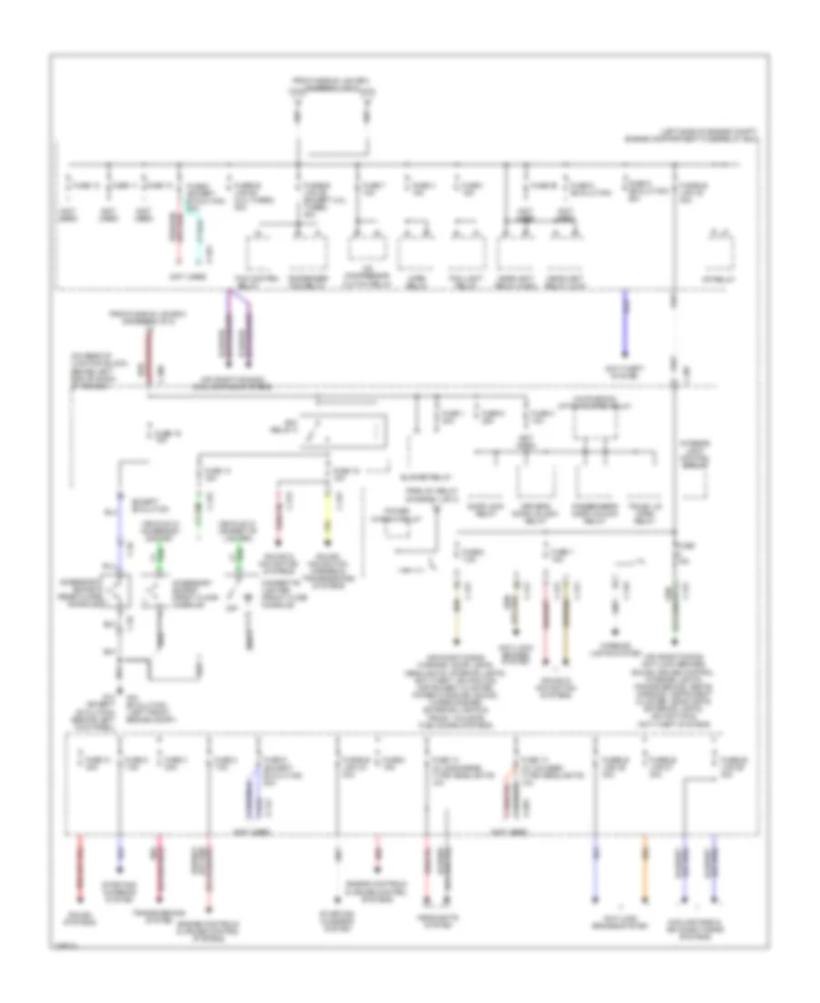 Power Distribution Wiring Diagram 2 of 2 for Mitsubishi Lancer ES 2011