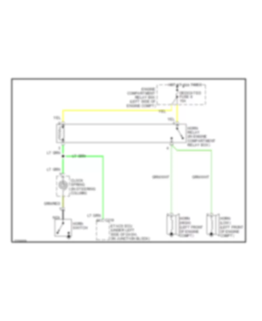 Horn Wiring Diagram for Mitsubishi Eclipse Spyder GS 2007