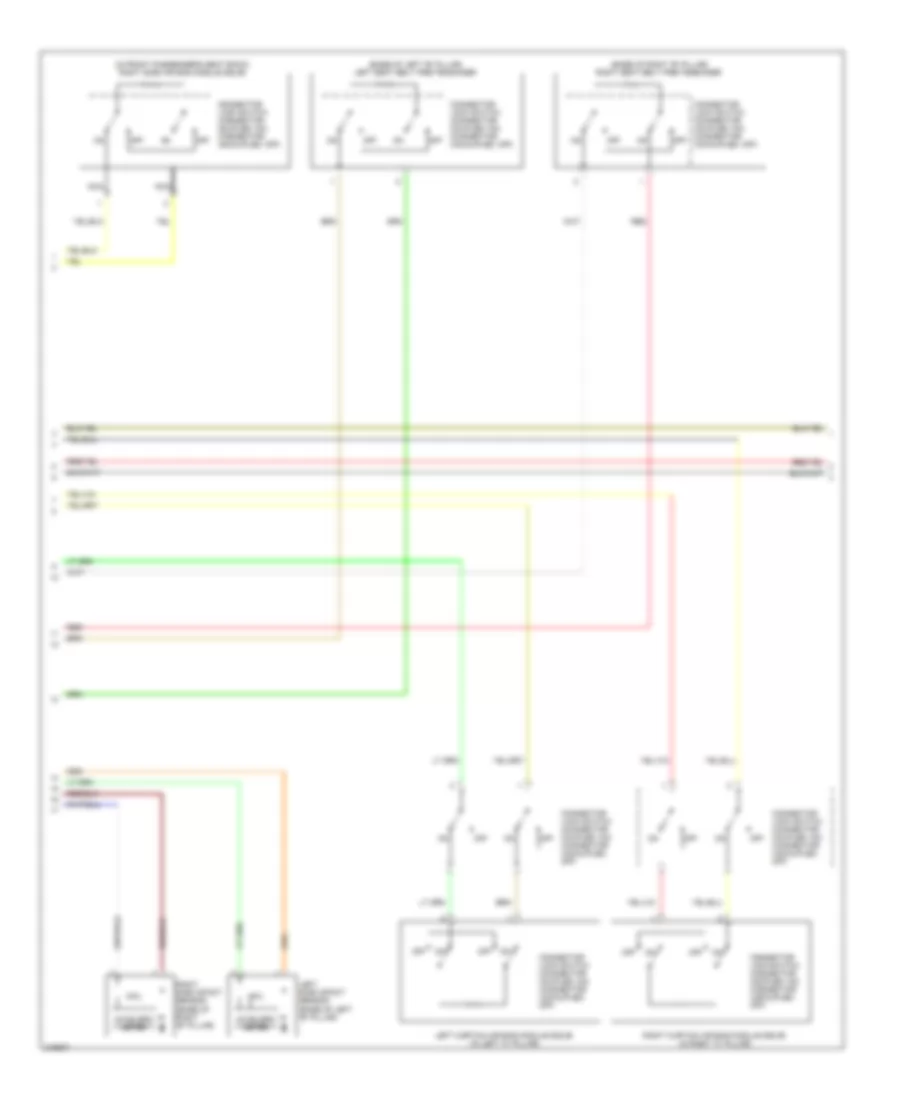 Supplemental Restraints Wiring Diagram, Except Evolution (2 of 4) for Mitsubishi Lancer Evolution GSR 2011