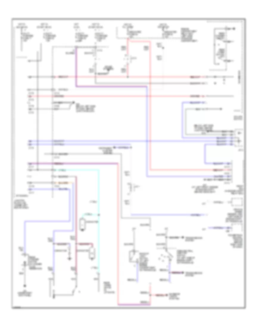 Электросхема заднего стеклоочистителя дворника и омывателя для Mitsubishi Eclipse Spyder GTS 2003