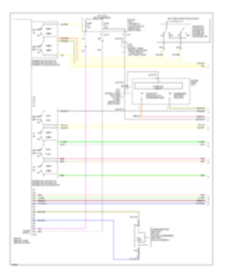 Supplemental Restraints Wiring Diagram, Except Evolution (1 of 4) for Mitsubishi Lancer Evolution MR 2011