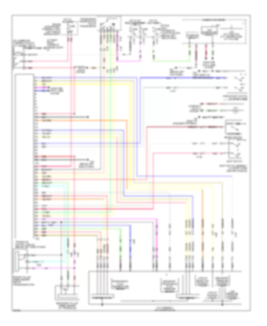 Transmission Wiring Diagram, Except Evolution, CVT for Mitsubishi Lancer Evolution MR 2011