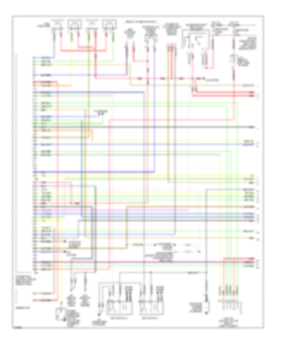 2.4L, Engine Performance Wiring Diagram, with Sportronic (1 of 4) for Mitsubishi Eclipse RS 2002