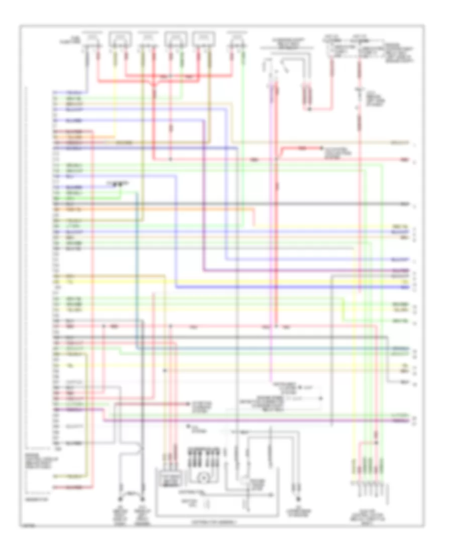 3.0L, Engine Performance Wiring Diagram, with MT (1 of 3) for Mitsubishi Eclipse RS 2002