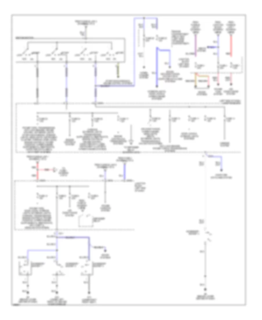 Power Distribution Wiring Diagram 2 of 2 for Mitsubishi Endeavor LS 2007