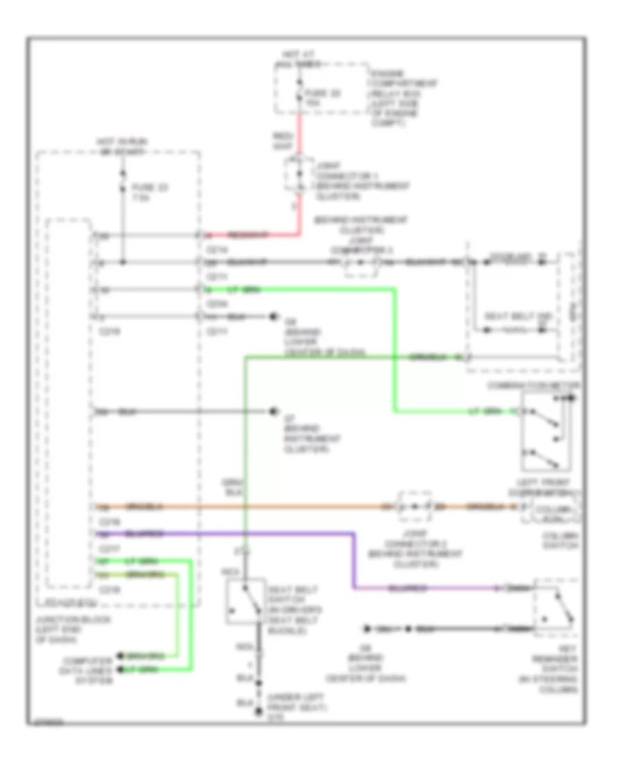 Chime Wiring Diagram for Mitsubishi Endeavor LS 2007