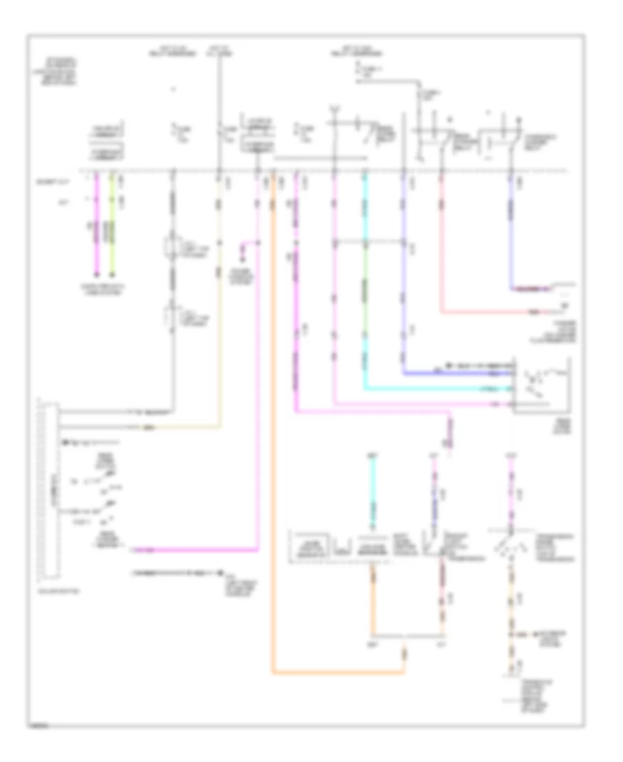 Электросхема заднего стеклоочистителя дворника и омывателя для Mitsubishi Lancer GTS 2011