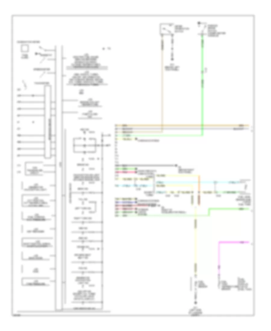 Instrument Cluster Wiring Diagram, Except Evolution (1 of 2) for Mitsubishi Lancer GTS 2011