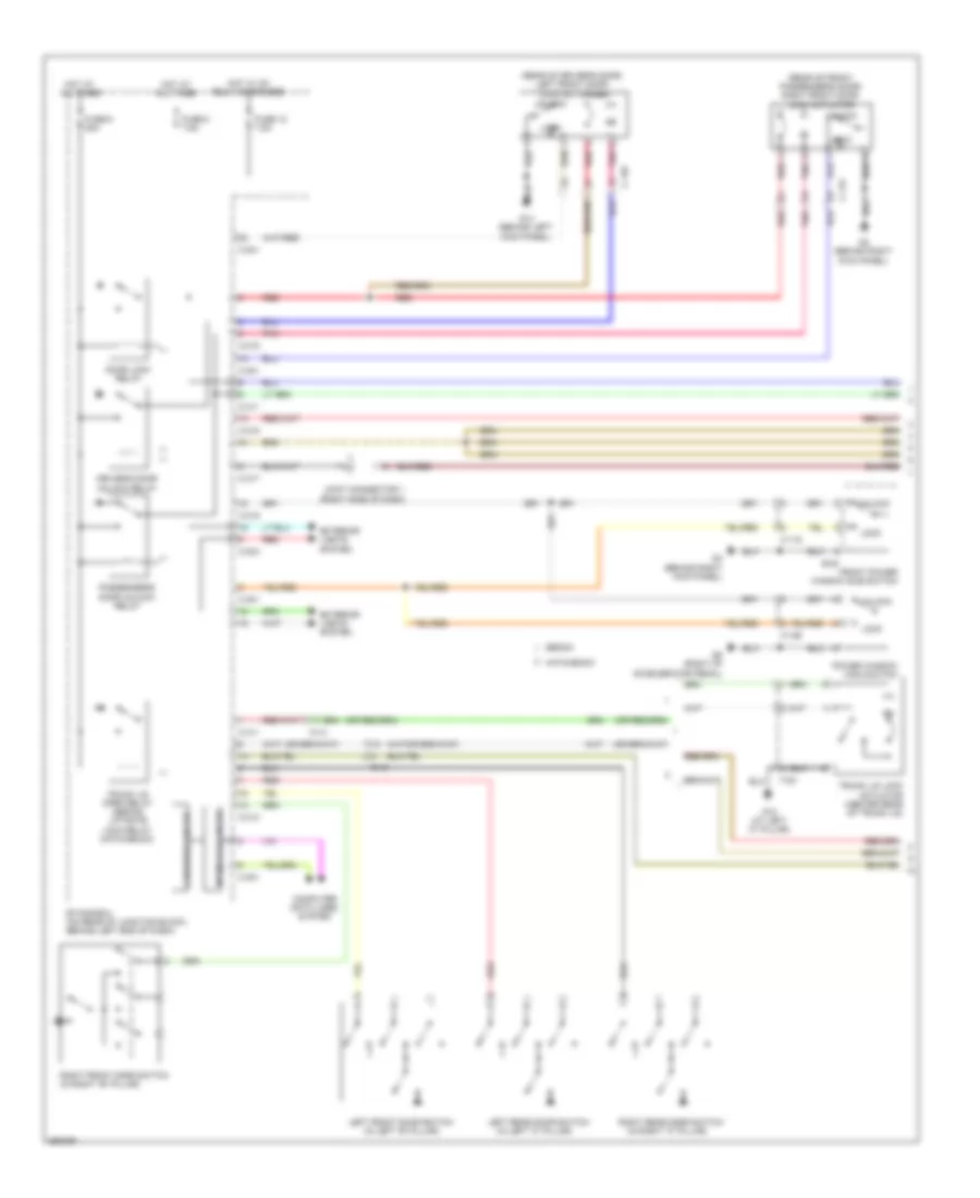 Power Door Locks Wiring Diagram, Except Evolution with Keyless Entry (1 of 3) for Mitsubishi Lancer GTS 2011