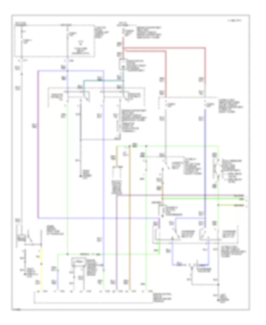 Automatic AC Wiring Diagram (1 of 2) for Mitsubishi 3000GT 1999