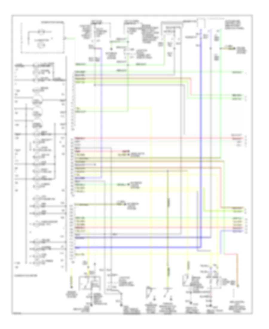 Instrument Cluster Wiring Diagram (1 of 2) for Mitsubishi 3000GT 1999