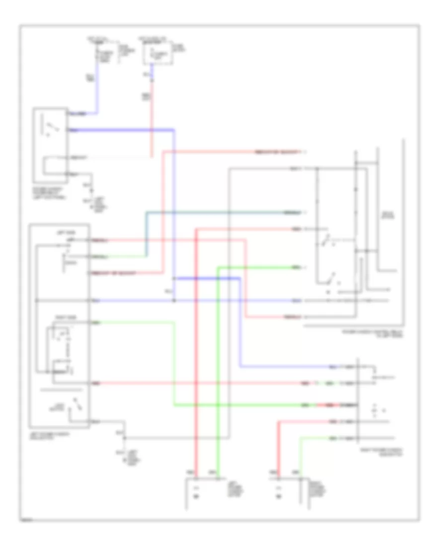 Power Window Wiring Diagram for Mitsubishi Pickup Mighty Max 1 Ton 1991