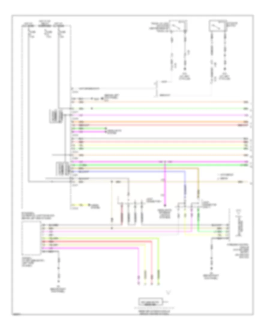 Forced Entry Wiring Diagram, Except Evolution (1 of 2) for Mitsubishi Lancer Ralliart 2011