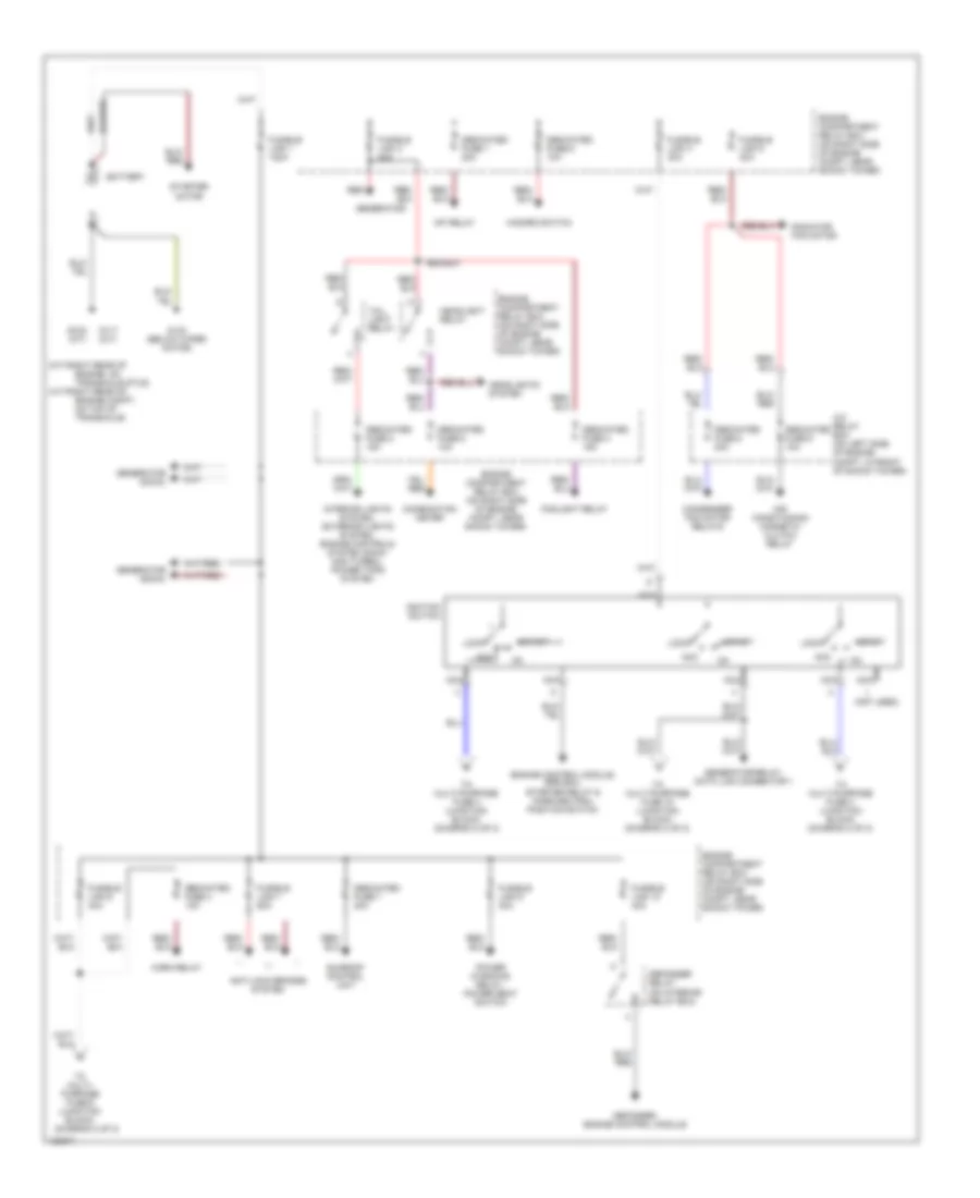 Power Distribution Wiring Diagram 1 of 2 for Mitsubishi 3000GT SL 1999 3000