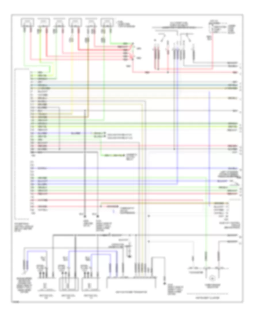 3.0L DOHC, Engine Performance Wiring Diagrams, California (1 of 3) for Mitsubishi 3000GT VR-4 1995