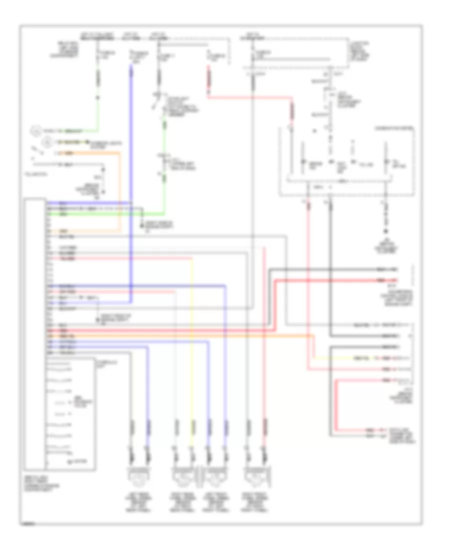 Anti lock Brakes Wiring Diagram with Traction Control for Mitsubishi Galant ES 2007