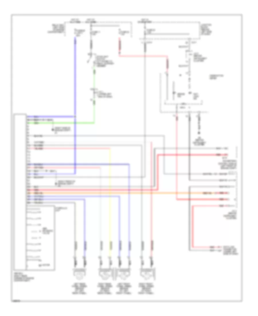 Anti-lock Brakes Wiring Diagram, without Traction Control for Mitsubishi Galant ES 2007