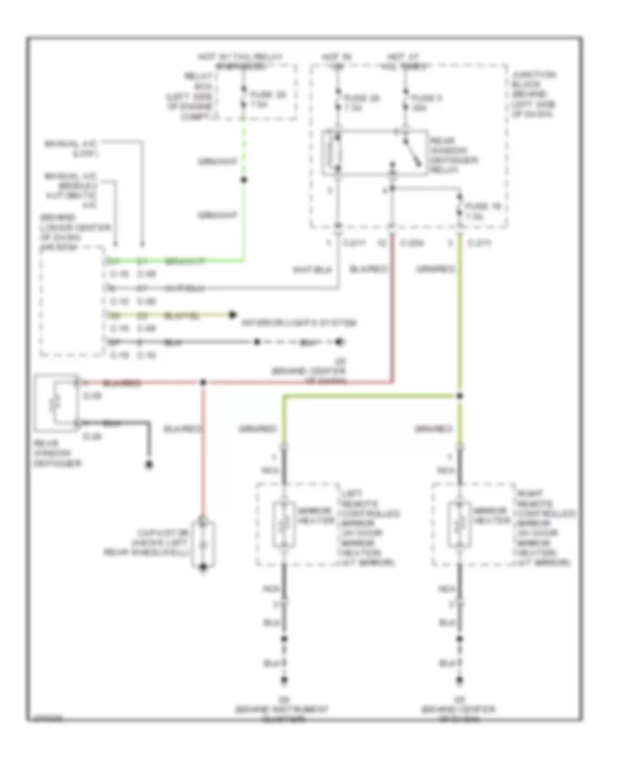 Defoggers Wiring Diagram for Mitsubishi Galant ES 2007