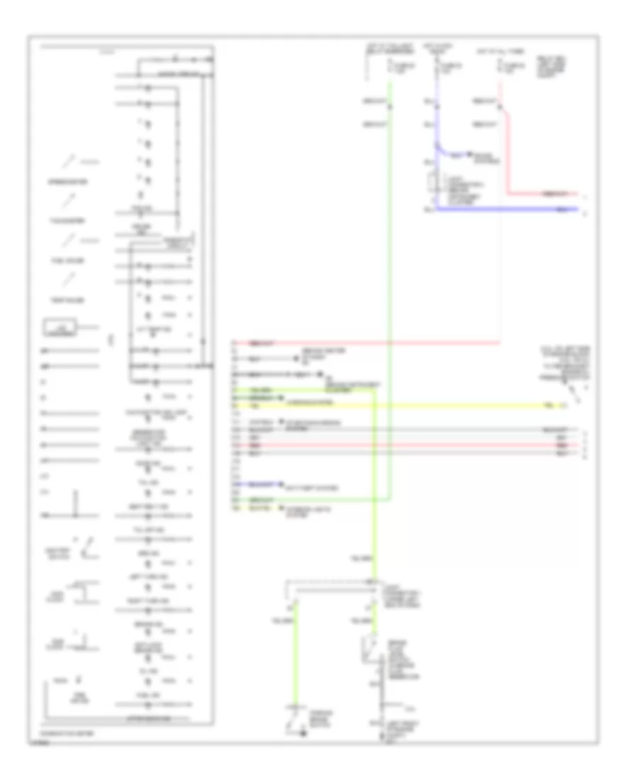 Instrument Cluster Wiring Diagram with Multi Communication System 1 of 2 for Mitsubishi Galant ES 2007